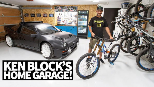 Ken Block s Ultimate Home Garage Downhill Mountain Bikes Ford RS200 Hoonigan Racing