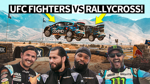 Ken Block Takes UFC Beasts Jorge Masdival and Tyron Woodley on a Wild Rallycross Ride