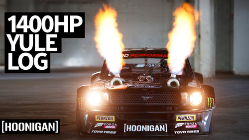 Hooni-Yule Log! Ken Block's 1,400hp Twin Turbo AWD Ford Mustang Hoonicorn Spits Fire For 2 Hours