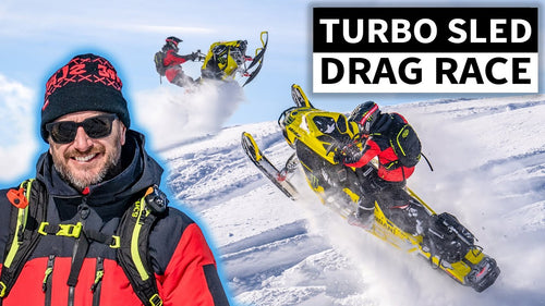 Ken Block Drag Races His NEW Turbo'd Ski-Doo Snowmobile Against Pro Tony Jenkins in Idaho Mountains